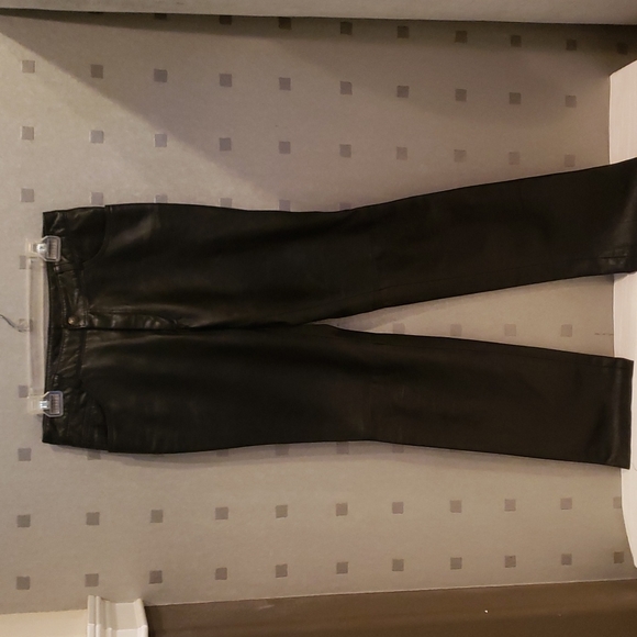 Costa Blanca Women's Bikers Leather pants Black Size,5 pockets - Picture 2 of 15